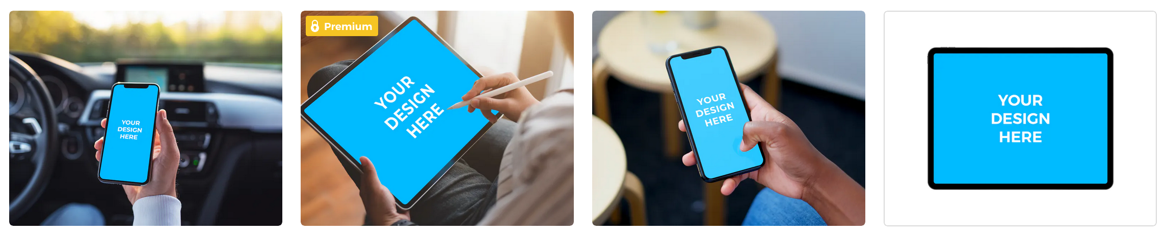Exemples d'images dans lesquelles intégrer son application 
